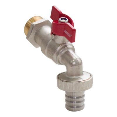 Кран шаровый водоразборный (PROF) 1/2" PN16 со штуцером 15, ручка