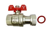 Кран шаровый с накидной гайкой 1/2" PN25 (для котлов)