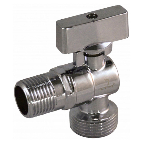 Кран шаровый угловой 1/2"х1/2" для сантех.приборов НР-НР