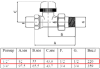 Клапан термостатический для радиатора с уплотнением прямой 1/2" вн-нар
