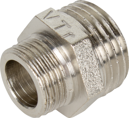 Ниппель латунный переходной 1 1/2"х1 1/4" нар-нар